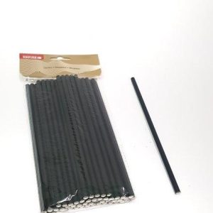 Набор бумажных трубочек Empire EM-0456 195 мм черный 50 шт/уп