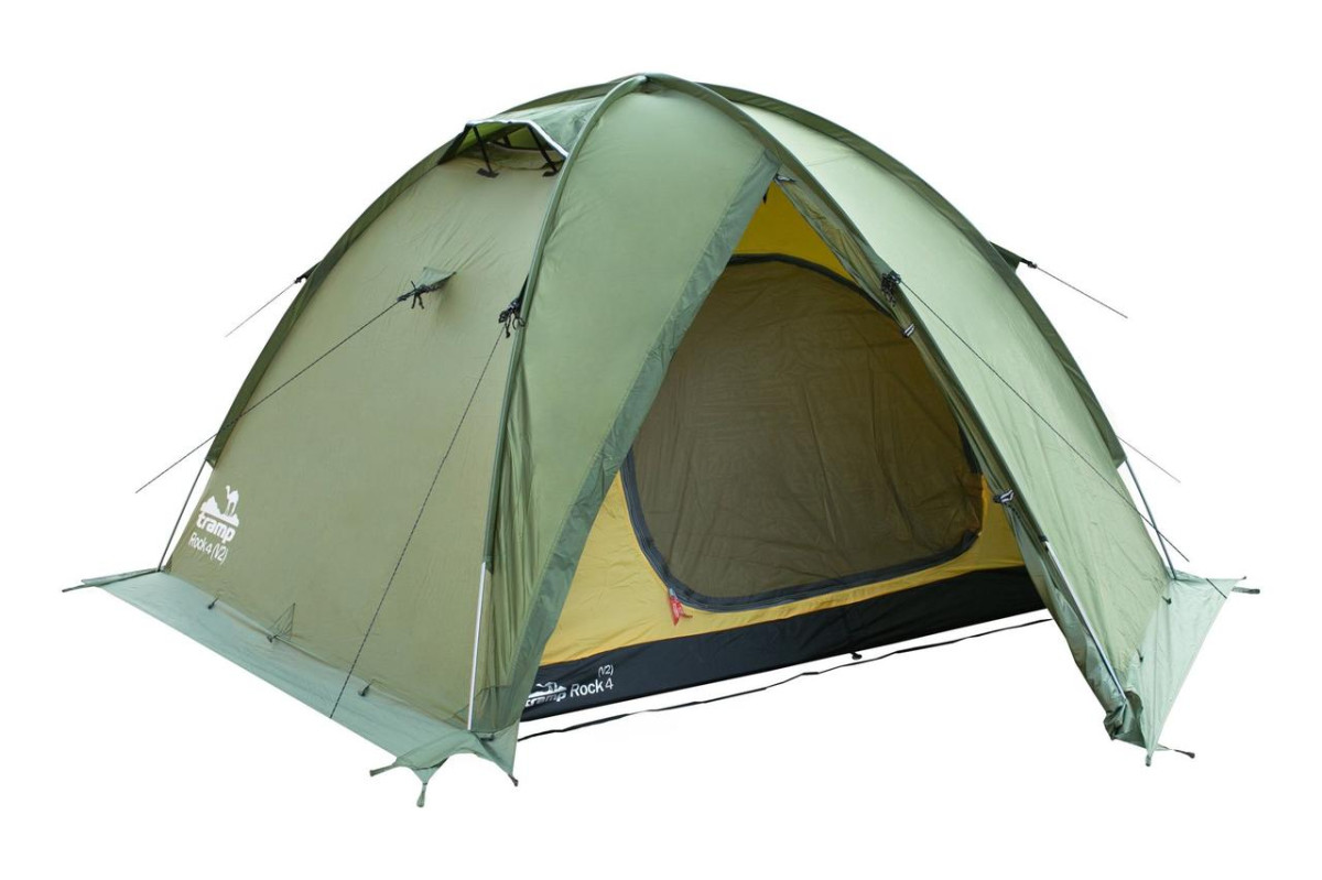 Палатка четырехместная Tramp Rock 4 V2 TRT-029-green 400х220x140 см