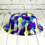 Шляпа Котелок пластик с принтом Абстракция