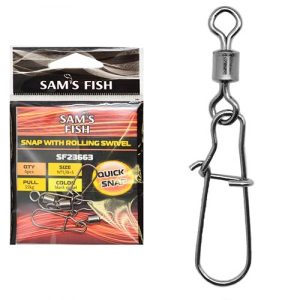 Вертлюг с карабином Sams Fish SF-23662 20 шт/уп