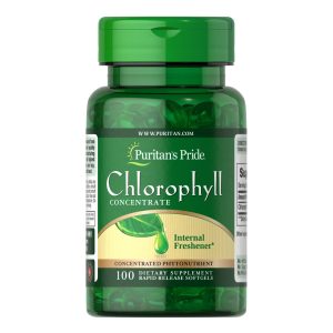 Натуральная добавка Puritan"s Pride Chlorophyll Concentrate 50 mg, 100 капсул