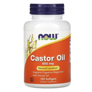 Натуральная добавка NOW Castor Oil 650 mg 120 капсул