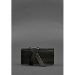 Кожаный кисет для табака 1.0 черный Краст