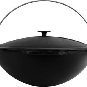 Казан чугунный азиатский с крышкой Brizoll KA-12-1 12 л 40 см