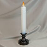 Свеча LED в подсвечнике L24см коричневая