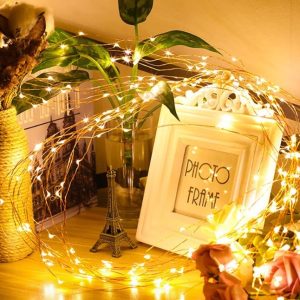 Гирлянда светодиодная от сети на 200 лампочек Роса 13743 2 м желтая