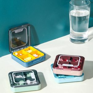 Кишенькова таблетниця на 4 відділення Pill organizer