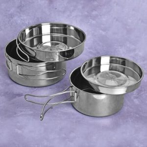 Набор туристической посуды Stenson SS R-30941 4 предмета серебристый