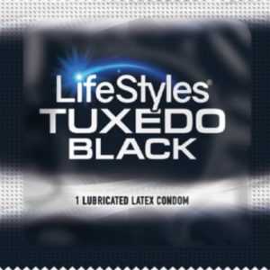 Презерватив черный 1 шт LIFESTYLES TUXEDO Black упаковка может отличаться цветом и рисунком