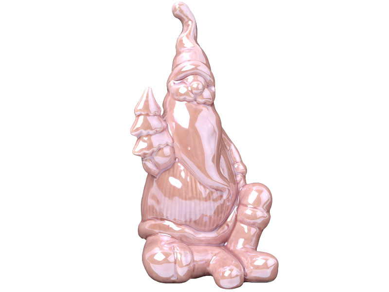 Фигурка декоративная Lefard Дед Мороз 919-265 14 см розовая