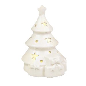 Фигурка декоративная с подсветкой Lefard Елочка 919-039 10 см белая