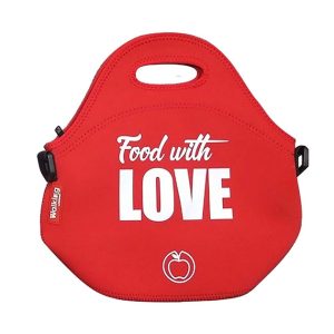 Сумка для обедов Bergner Food with love BGEU-2963-6 5 предметов 30х30х17 см красная