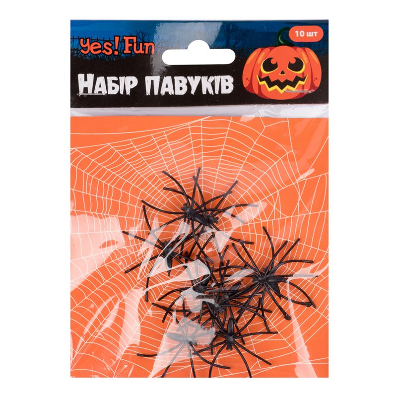 Декор на Хэллоуин Yes Пауки 973678 4х5 см 10 шт черный
