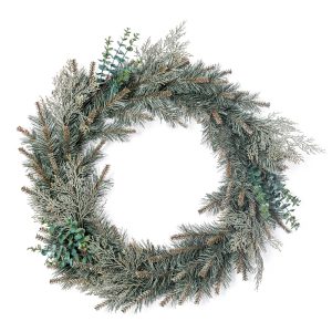 Венок искусственный рождественский YES Буковель 904447 50 см голубой