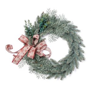 Венок искусственный рождественский с украшениями YES Айтана 904407 50 см голубой