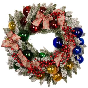 Венок искусственный рождественский с украшениями YES Fun 904399 70 см