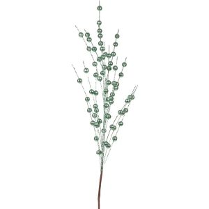 Ветка декоративная YES Бусы зеленые 973985 70 см зеленая