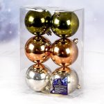Набор игрушек на елку Stenson 9725 8 см 6 шт