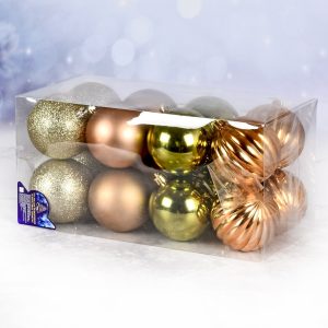 Набор игрушек на елку Stenson 9689 8 см 16 шт
