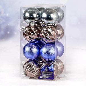 Набор игрушек на елку Stenson 9695 6 см 16 шт