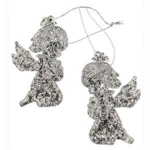 Набор игрушек на елку YES Ангелочки 974864 9 см 2 шт серебристый