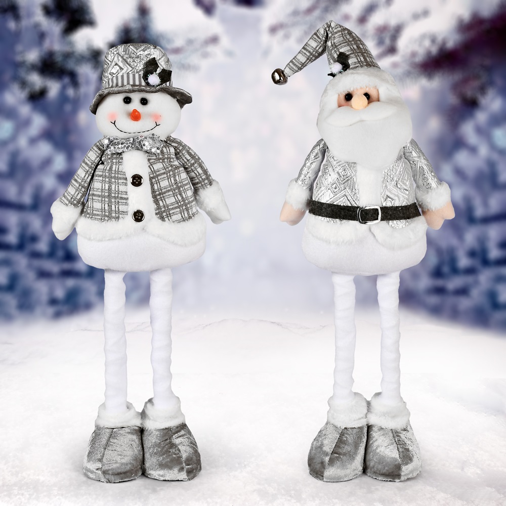 Фигура новогодняя Stenson Santa Snowman R96534 71 см