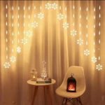 Светодиодная гирлянда штора Stenson Fairy night R92654 152 led 2.5 м желтая