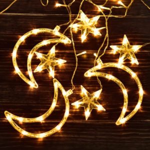 Светодиодная гирлянда штора Stenson Galaxy R92650 120 led 2.5 м желтая