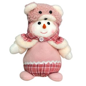 Фигура новогодняя телескопическая Stenson Нежный Снеговик R90763 19442 18 см