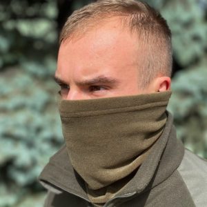 Бафф тактический флисовый зимний с резинкой ВСУ (ЗСУ) LeRoy Fleece 220 LE-2719 оливковый