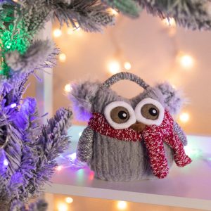 Фигура новогодняя Novogod'ko Сова в наушниках 974007 19 см